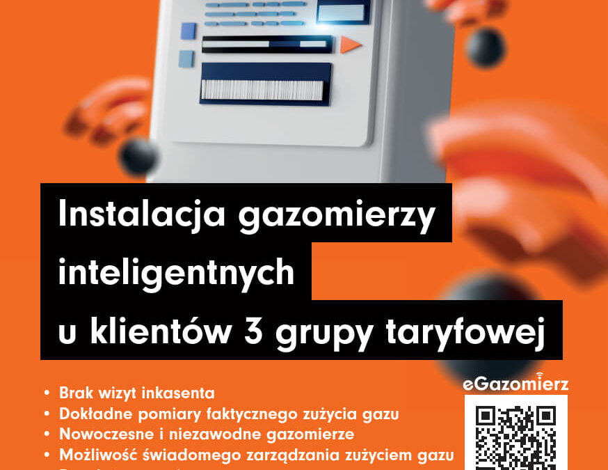 Polska Spółka Gazownictwa sp. z o.o. (dalej: PSG) uprzejmie informuje, że na terenie Państwa gminy rozpoczynamy realizację projektu eGazomierz